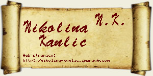 Nikolina Kanlić vizit kartica